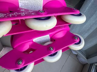 Patines ajustables niña rosa/morado