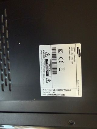 Televisor Samsung 40 Negro/Plata