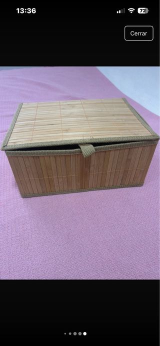 Caja de bambú para almacenaje