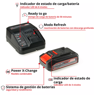 kit CARGADOR+BATERÍA EINHELL 2,5A