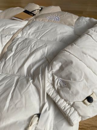 White and beige unisex jacket