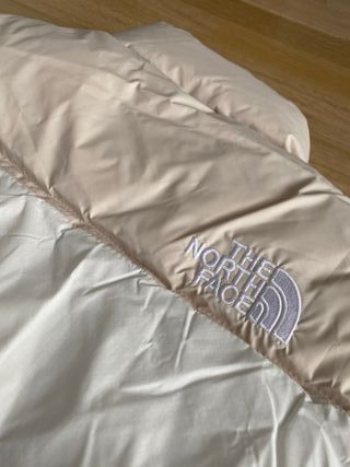 White and beige unisex jacket