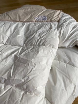 White and beige unisex jacket