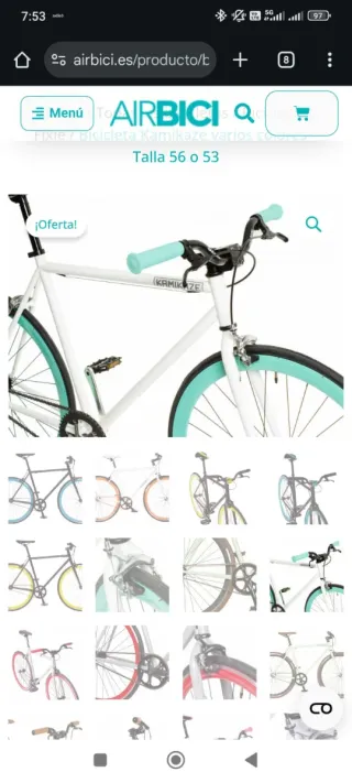 Bicicleta blanca Kamikaze Talla 56