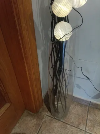 Jarrón de cristal alto transparente