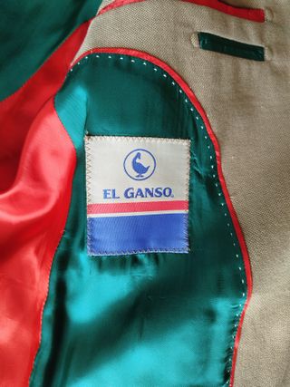 Americana El Ganso beige con coderas marrones