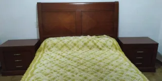 Cama Madera Maciza con Cabecero y Piecero