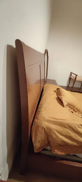 Cama Madera Maciza con Cabecero y Piecero