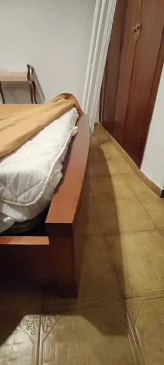 Cama Madera Maciza con Cabecero y Piecero