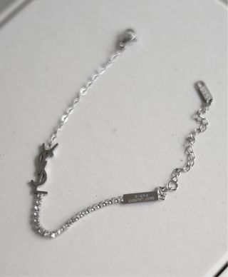 Pulsera Saint Laurent YSL plateada