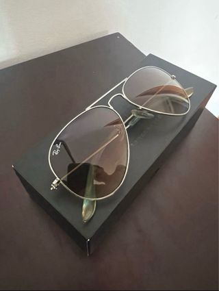 Gafas Ray-Ban Aviador Metal Cristal Degradado