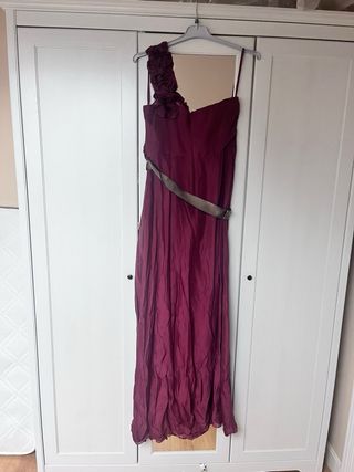 Vestido largo seda talla 42