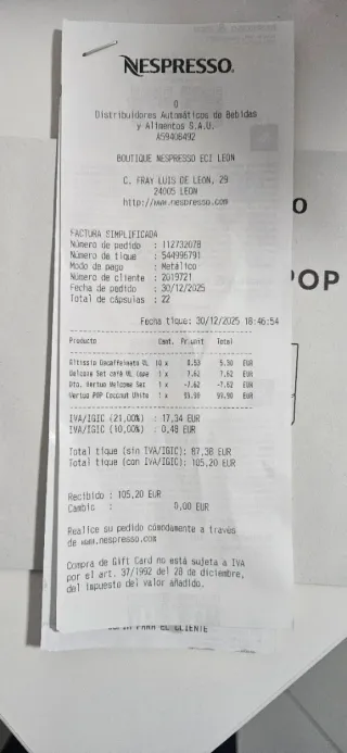 Cafetera Nespresso Krups Vertuo