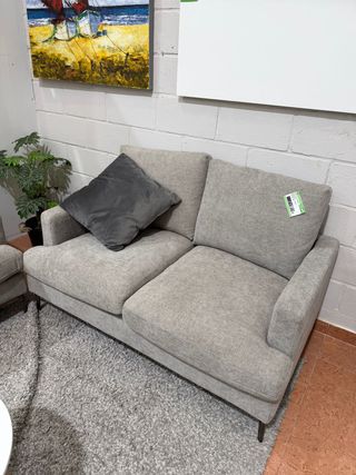 Sofá 3+2 plazas tela gris