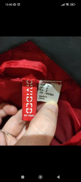 Chaqueta entallada roja