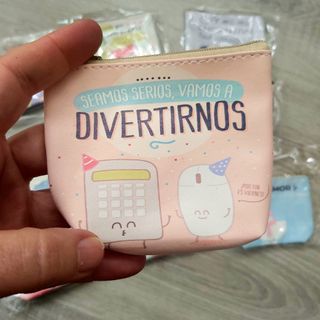 Lote de 64 monederos variados con frases divertida