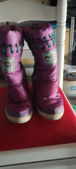 Botas de nieve moradas