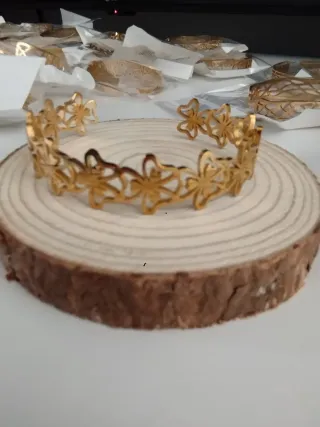 Lote 49 Pulseras Acero Dorado