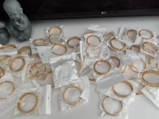 Lote 49 Pulseras Acero Dorado