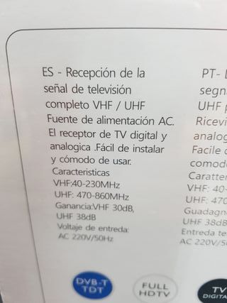 Antena EBOX DVB-T Amplificada Interior