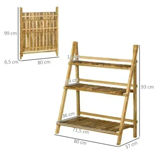 Estantería de madera 3 niveles