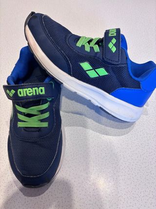 Scarpe Arena Natural 3.0 Jr Blu/Verde Misura 32