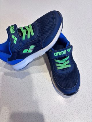 Scarpe Arena Natural 3.0 Jr Blu/Verde Misura 32