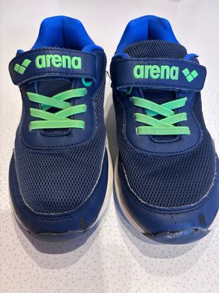 Scarpe Arena Natural 3.0 Jr Blu/Verde Misura 32