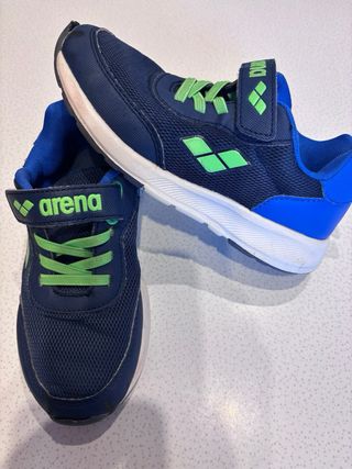 Scarpe Arena Natural 3.0 Jr Blu/Verde Misura 32