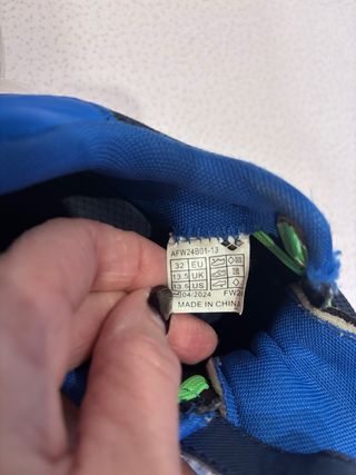 Scarpe Arena Natural 3.0 Jr Blu/Verde Misura 32