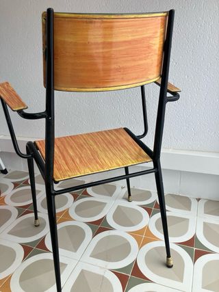 Silla Vitroform Vintage Madera y Metal