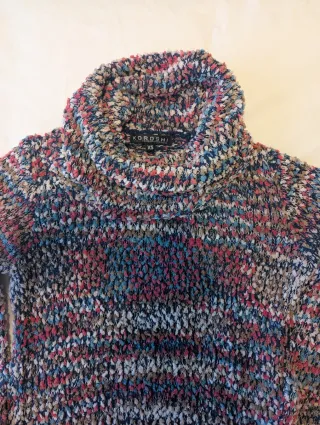 Jersey mujer cuello alto multicolor