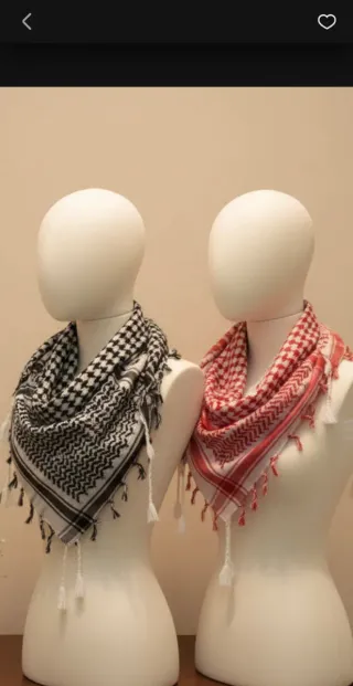 340 Kufiya Palestina 100% Algodón 100x100cm.