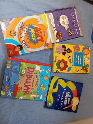 Pack 5 libros actividades niños muy divertidos.