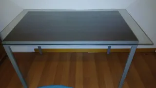 Mesa Comedor Ikea Cristal y Madera