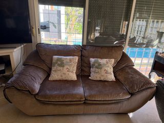 Sofá Natuzzi Tela Gris y Negro