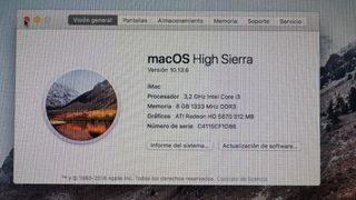 Imac 27” 3,2Ghz Intel Core i3 1TB SSD