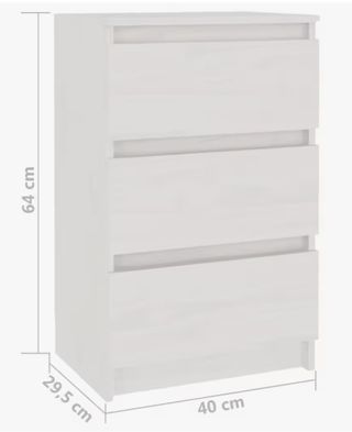 2 x Mesitas de Noche Madera Pino 40 x 29.5x 64 cm