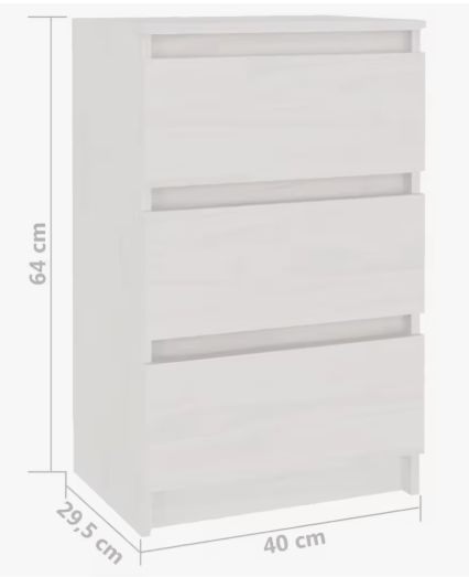 Mesitas de Noche Madera Pino (2 Unidades)