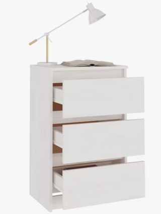 2 x Mesitas de Noche Madera Pino 40 x 29.5x 64 cm