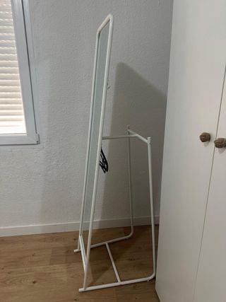 Espejo de pie metálico blanco Nuevo