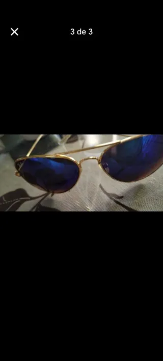 Gafas de sol Ray-Ban originales Aviator Doradas Az