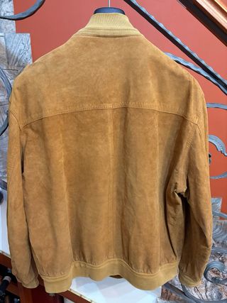 Giubbino bomber in vera  pelle scamosciata vintage