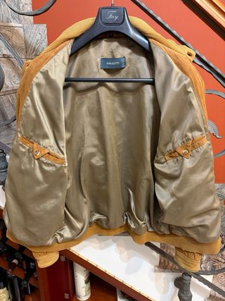 Giubbino bomber in vera  pelle scamosciata vintage