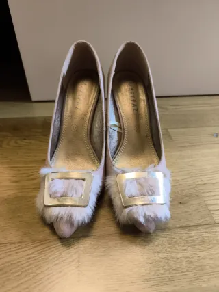 Zapatos tacón Marypaz pelo y hebilla T.37