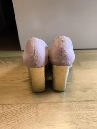 Zapatos tacón Marypaz pelo y hebilla T.37