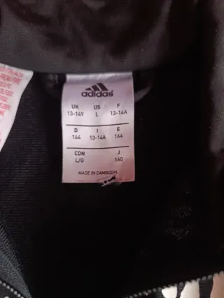 Chándal Adidas Negro y Naranja Talla 13-14