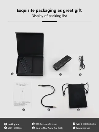 Receptor Bluetooth 5.1 jack 3.5mm con micrófono