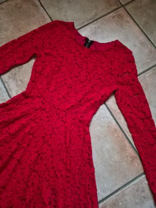 Vestito rosso pizzo - taglia S