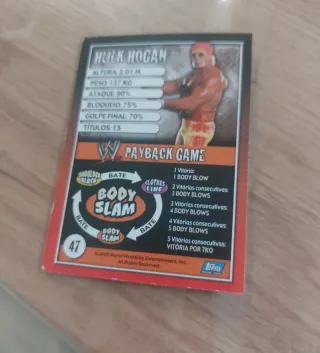 Carta WWE Hulk Hogan Payback Topps